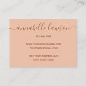 ボホブラウンテラコッタ抽象芸術ボヘミアンベージュ 名刺 (裏面)