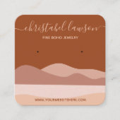 ボホブラウンテラコッタ素晴らしジュエリーディスプレイカード スクエア名刺 (正面)