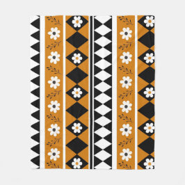 ボホブラウントロピカルボタニカルフローラ春夏 フリースブランケット