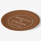 ボホブラウンミニマモダン縁どリスト ペーパープレート (アングル)