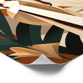 ボホブラックガールボス女性フェイスレスウォールアートデコール ポスター (角)