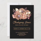 ボホブラックサンクスギビングディナー 招待状 (正面)