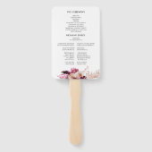 ボホブラックブルゴーニュ結婚フローラのハンドファン ハンドファン (裏面)