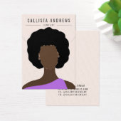 ボホブラック自然ヘアガールイヤリングネックレスカード (デスク)