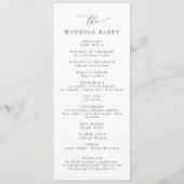 ボホブラック&ホワイトミニマエレガントリスト結婚ズ プログラム (裏面)