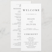 ボホブラック&ホワイトミニマエレガントリスト結婚ズ プログラム (正面/裏面)