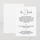 ボホブラック&ホワイトミニマルズ結婚詳細 招待状 (正面/裏面)