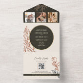 ボホブラック&ホワイト結婚ズ オールインワン招待状 (内側)