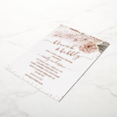 ボホブランチアンドバブリーバラ金ゴールドブライダルシャワー 箔招待状 (回転した状態)