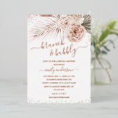 ボホブランチアンドバブリーバラ金ゴールドブライダルシャワー 箔招待状 (立ち正面)