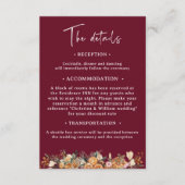 ボホブルガンディウィンターホリデー結婚ズ詳細 エンクロージャーカード (正面)