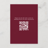 ボホブルガンディウィンターホリデー結婚ズ詳細 エンクロージャーカード (裏面)