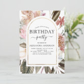 ボホブルガンディグリーナリーニーエイジ誕生日 招待状 (スタンド正面)