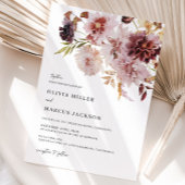 ボホブルガンディテラコッタダリア結婚式招待状 招待状