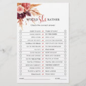 ボホブルガンディテラコッタフローラブライダルシャワーゲーム (正面)