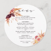 ボホブルガンディテラコッタ結婚フローラの円 メニュー (正面)