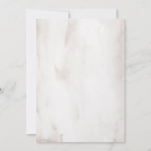 ボホブルガンディピンクウォーターカラーフローラブライダルシャワー 招待状 (裏面)