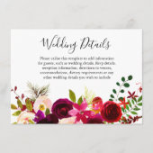 ボホブルガンディフラワーズ春秋の結婚式詳細 エンクロージャーカード (正面)