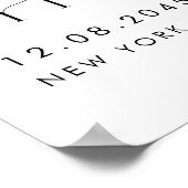 ボホブルガンディーアンドピーチフラワーズ秋ブライダルシャワー ポスター (角)