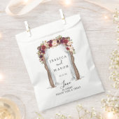 ボホブルグンディ結婚のアーチ好意バッグ フェイバーバッグ (クリップ留めされた状態)