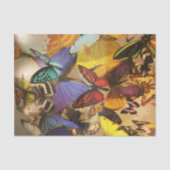ボホブルゴーニュカラフル熱帯蝶 薄葉紙 (正面)