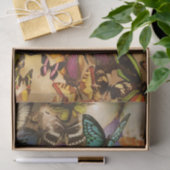 ボホブルゴーニュカラフル熱帯蝶 薄葉紙 (ギフト)