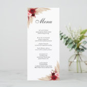 ボホブルゴーニュバラとパンパスグラス メニュー (スタンド正面)