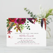 ボホブルゴーニュフローラアンドフェザーズブライダルシャワー 招待状 (スタンド正面)