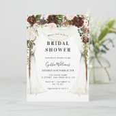 ボホブルゴーニュフローラキャノピーブライダルシャワー 招待状 (スタンド正面)
