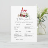 ボホブルゴーニュフローラワインテイスティングブライダルシャワー 招待状 (スタンド正面)