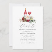 ボホブルゴーニュフローラワインテイスティングブライダルシャワー 招待状 (正面)