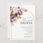 ボホブルゴーニュフローラ秋ブライダルシャワー 招待状 (正面)