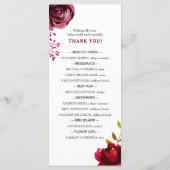 ボホブルゴーニュフローラ結婚式 プログラム, 3979 プログラム (裏面)