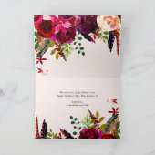 ボホブルゴーニュフローラ | ハッピーマザーズデイ カード (内部)