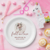ボホブルゴーニュ秋フローラパンプキンブライダルシャワー ペーパープレート (パーティー)