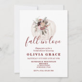 ボホブルゴーニュ秋フローラパンプキンブライダルシャワー 招待状 (正面)