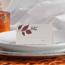 ボホブルゴーニュ秋結婚リーフ座席表 プレイスカード