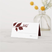 ボホブルゴーニュ秋結婚リーフ座席表 プレイスカード (正面)