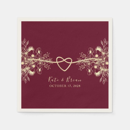 ボホブルゴーニュ結婚のナプキンス スタンダードカクテルナプキン (正面)