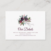 ボホブルゴーニュ結婚フローラ詳細 エンクロージャーカード (正面)