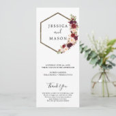 ボホブルゴーニュ結婚式 プログラム (スタンド正面)