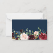 ボホブルゴーニュ赤面おむつラッフルカード ノートカード (裏面)