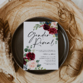 ボホブルゴーニュ赤面ジェンダーリビール招待状 招待状