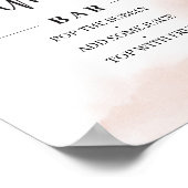 ボホブルゴーニュ赤面ピンクフローラミモサバー徴候 ポスター (角)