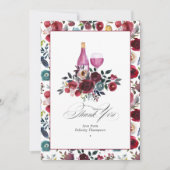 ボホブルゴーニュ&ダスティブルーワインテーマバチェロレッテ サンキューカード (正面)