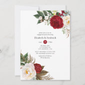 ボホブルゴーニュ – マルサラフローラブライダルシャワー 招待状 (正面)