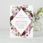 ボホブルゴーニュ&赤面フローラ&フルーツ結婚ズ 招待状 (スタンド正面)