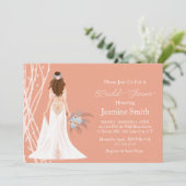 ボホブルネットブライドピアスブライダルシャワー 招待状 (スタンド正面)