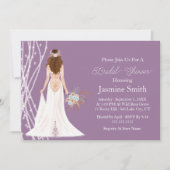 ボホブルネットブライドピアスブライダルシャワーP 招待状 (正面)