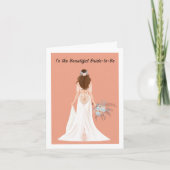 ボホブルネットブライドブライダルシャワーおめでとう カード (正面)